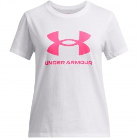 Under Armour UA Big Logo Ss Jn99 - White детски,тениски,лека,атлетика,всички,фитнес,облекла,under,armour,ua,big,logo,ss,jn99,white