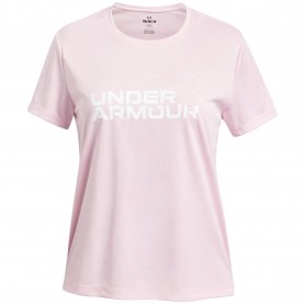 Under Armour UA Tech Twist Wdmk L Jn99 - Pink детски,тениски,лека,атлетика,всички,фитнес,облекла,under,armour,ua,tech,twist,wdmk,l,jn99,pink