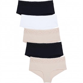слипове,дамско,лятно,бельо,studio,5,pack,lace,trim,shortie,briefs,multi