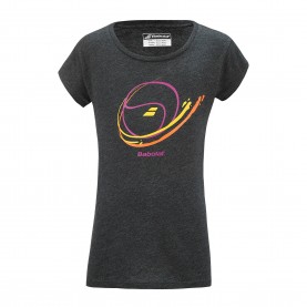 Тениска Babolat Kids Short-Sleeve Performance T-Shirt - Black Hthr тениска,детски,тениски,падел,тенис,тенис,облекла,бадминтон,скуош,babolat,kids,short,sleeve,performance,t,shirt,black,hthr