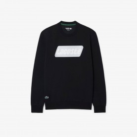 Lacoste BckPrnt Swt Sn64 - Black 031 отново,на,училище,мъжки,блузи,с,яка,мъжки,тениски,мъжки,потници,тенис,облекла,падел,тенис,бадминтон,скуош,lacoste,bckprnt,swt,sn64,black,031