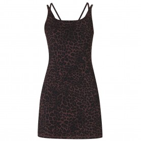 Дамска рокля Sweaty Betty Womens Studio Mini Tennis Dresses - Brown Leopard дамска,рокля,дамски,поли,и,рокли,падел,тенис,облекла,за,хокей,sweaty,betty,women,s,studio,mini,tennis,dresses,brown,leopard
