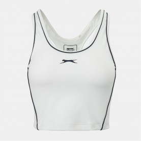 Slazenger RacerBack Vest - White тенис,в,училище,дамски,топове,дамски,облекла,за,тенис,дамски,потници,дамско,тенис,облекло,бадминтон,бадминтон,облекла,всички,йога,и,пилатес,аксесоари,и,обл