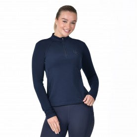 Dublin Brushed Long Sleeved Mid Layer - Navy чорапи,за,бягане,всички,чорапи,промоция,на,зимни,облекла,дамски,долни,дрехи,дамски,облекла,размер,всички,ризи,и,блузи,за,жокеите,облекла,за,бягане,чорапи,з