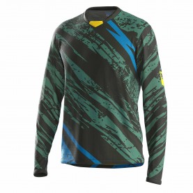 Блуза с дълъг ръкав Bicycle Line Mens Ponente UPF 30+ V-Neck Long Sleeve Cycling Jersey - Dark Green блуза,с,дълъг,ръкав,облекло,за,колоездене,bicycle,line,men,s,ponente,upf,30,v,neck,long,sleeve,cycling,jersey,dark,green