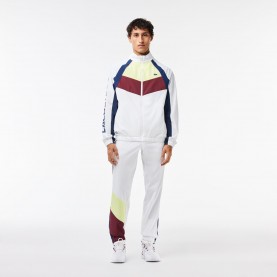 Анцуг Lacoste Mens Tennis x Daniil Medvedev Poly Tracksuit - White/Limeira анцуг,мъжки,екипи,lacoste,men,s,tennis,x,daniil,medvedev,poly,tracksuit,white,limeira