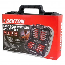 Dekton 58pc Screwdriver and Bit Set - Black направи,си,сам,dekton,58pc,screwdriver,and,bit,set,black
