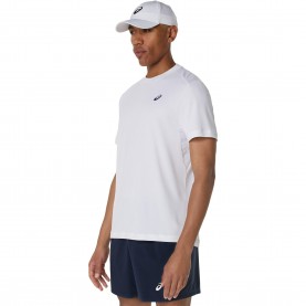 Мъжка тениска Asics Court Ss Top T-Shirt Mens - Brilliant White мъжка,тениска,мъжки,тениски,мъжки,блузи,с,яка,мъжки,потници,тенис,облекла,падел,тенис,бадминтон,скуош,asics,court,ss,top,t,shirt,mens,brilliant,white