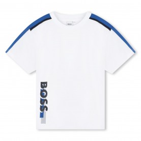 юношеска,тениска,детски,облекла,boss,side,logo,t,shirt,juniors,white,10p