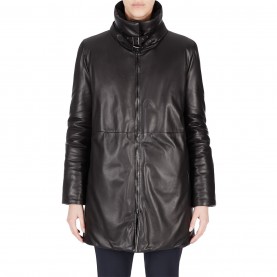 дамски,якета,и,палта,emporio,armani,zip,up,overcoat,black