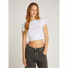 дамски,топове,tommy,jeans,tjw,slim,crp,script,tee,ecru