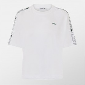 тениска,дамски,топове,lacoste,lacoste,tape,tee,ld52,white
