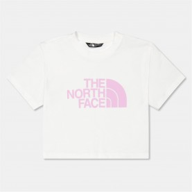 къса,блуза,детски,3/4,панталони,детски,тениски,the,north,face,kids',short,sleeve,cyber,berry,crop,top,wht,pnk,9zt
