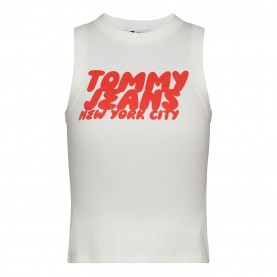 дамски,топове,tommy,jeans,women's,slim,tank,vest,ecru