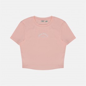 Бебешка тениска Jack Wills Cropped Baby Tee Ladies - Pink бебешка,тениска,дамски,топове,jack,wills,cropped,baby,tee,ladies,pink