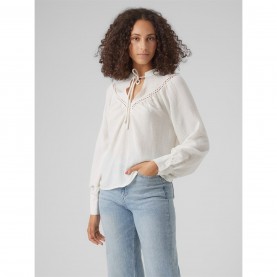 дамски,топове,облекло,за,колоездене,vero,moda,vm,ls,vneck,top,ld99,snow,white