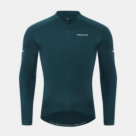 Мъжка блуза с дълъг ръкав Pinnacle Long Sleeve Cycling Jersey Mens - Deep Teal мъжка,блуза,с,дълъг,ръкав,мъжки,потници,мъжки,блузи,с,яка,облекло,за,колоездене,pinnacle,long,sleeve,cycling,jersey,mens,deep,teal