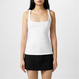 потник,дамски,топове,versace,icon,90s,vintage,logo,ribbed,tank,top,optical,white