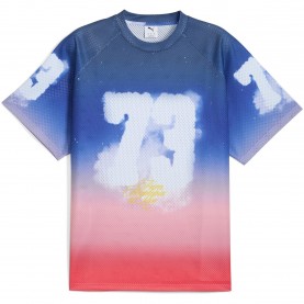 Тениска Puma Mens Hooptopia Sunset Hoops Jersey Short Sleeve Performance T-Shirt - Persian Blue тениска,мъжки,блузи,с,яка,мъжки,тениски,мъжки,потници,puma,men,s,hooptopia,sunset,hoops,jersey,short,sleeve,performance,t,shirt,persian,blue