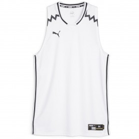 Фланелка Puma Mens Hoops Team Game Performance Basketball Jersey - White фланелка,мъжки,блузи,с,яка,мъжки,тениски,мъжки,потници,puma,men,s,hoops,team,game,performance,basketball,jersey,white