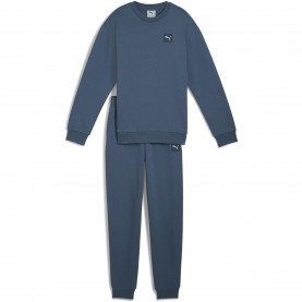 Детски анцуг Puma Unisex Kids Elevated Relaxed Crew Fleece Tracksuit - Dark Indigo детски,анцуг,детски,екипи,puma,unisex,kids,elevated,relaxed,crew,fleece,tracksuit,dark,indigo