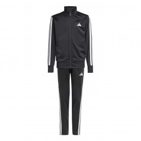 Анцуг Adidas Essentials 3-Stripes Zip Tracksuit - Black/White анцуг,промоция,на,зимни,облекла,коледни,подаръци,за,деца,всички,коледни,подаръци,дрехи,за,училище,разпродажба,adidas,детски,3/4,панталони,детски,екипи,adid