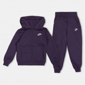 Детски анцуг Nike Fleece Tracksuit Junior Boys - Dark Raisin детски,анцуг,детски,екипи,nike,fleece,tracksuit,junior,boys,dark,raisin