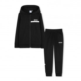 Анцуг Boss Kids Fleece Tracksuit - Black анцуг,детски,екипи,boss,kids,fleece,tracksuit,black