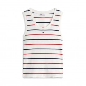 Потник Tommy Jeans Essentials Rib Tank Top - Ecru Stripe потник,дамски,топове,tommy,jeans,essentials,rib,tank,top,ecru,stripe