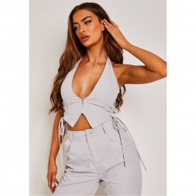 дамско,лятно,бельо,дамски,топове,дамско,бельо,missy,empire,up,halter,neck,waistcoat,grey
