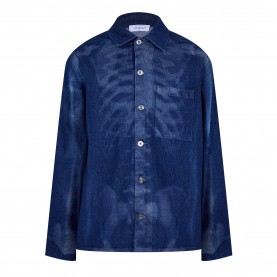 облекла,на,разпродажба,мъжки,ризи,off,white,motif,denim,shirt,blue,black