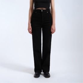 дънки,дамски,дънки,dr,denim,moxy,straight,high,stretch,jeans,solid,black