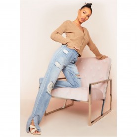 дънки,дамски,дънки,missy,empire,wash,ripped,split,hem,straight,leg,jeans,blue