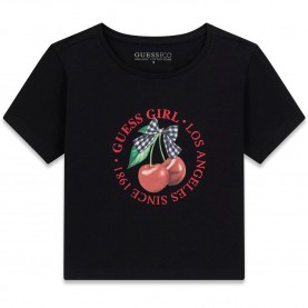 къса,блуза,guess,kids,graphic,crop,top,jet,black,jblk