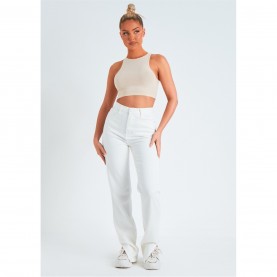 дънки,дамски,дънки,missy,empire,straight,leg,split,detail,jeans,white