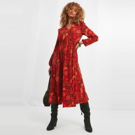 рокля,дамски,поли,и,рокли,дамски,облекла,размер,joe,browns,floral,midi,dress,red