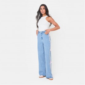 дънки,дамски,дънки,i,saw,it,first,bow,side,wide,leg,jeans,mid,blue