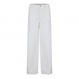 Дънки EMPORIO ARMANI Women's Pocketed Wide Leg Jeans - White дънки,дамски,дънки,emporio,armani,women's,pocketed,wide,leg,jeans,white