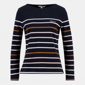 Фланелка с дълъг ръкав Barbour Hawkins Striped Long Sleeved Top - Navy Stripe фланелка,с,дълъг,ръкав,дамски,топове,barbour,hawkins,striped,long,sleeved,top,navy,stripe
