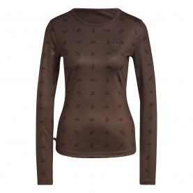 Дамска блуза с яка adidas Originals Womens All Over Print Long Sleeve Polo Shirt - Brown дамска,блуза,с,яка,дамски,топове,adidas,originals,women,s,all,over,print,long,sleeve,polo,shirt,brown
