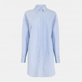 Тениска OFF WHITE Women's Long Sleeve Relaxed Fit T-Shirt - Blue/White тениска,дамски,топове,off,white,women's,long,sleeve,relaxed,fit,t,shirt,blue,white