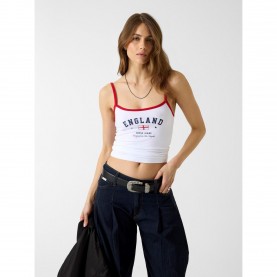 Дамска къса блуза Guess Womens England World Cup™ Tank Strappy Crop Top - England White дамска,къса,блуза,дамски,топове,guess,womens,england,world,cup,tank,strappy,crop,top,england,white