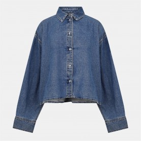 дамски,ризи,7,for,all,mankind,women's,nina,long,sleeve,denim,shirt,mid,blue