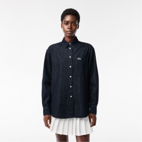 дамски,ризи,lacoste,lacoste,denim,shirt,ld99,dark,rinse