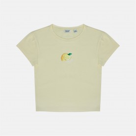 Къса блуза Jack Wills Women's Graphic Cotton Short Sleeve Crew Neck Print Crop Top - Lemon къса,блуза,дамски,топове,jack,wills,women's,graphic,cotton,short,sleeve,crew,neck,print,crop,top,lemon