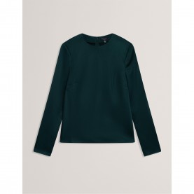 дамска,тениска,ted,baker,women,s,mesh,long,sleeve,t,shirt,dk,green