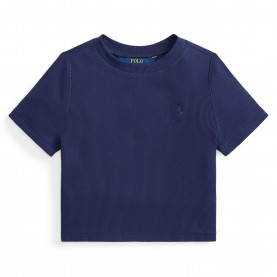 Къса блуза Polo Ralph Lauren Kids Crop Top - Navy къса,блуза,polo,ralph,lauren,kids,crop,top,navy