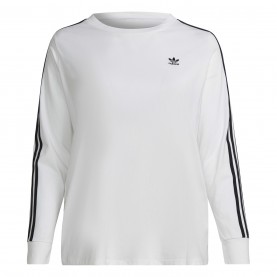 Фланелка с дълъг ръкав ADIDAS ORIGINALS 3-Stripe Long Sleeve Top - White фланелка,с,дълъг,ръкав,дамски,топове,adidas,originals,3,stripe,long,sleeve,top,white