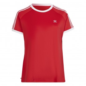 Тениска ADIDAS ORIGINALS Slim 3 Stripes T-Shirt - Red тениска,дамски,топове,adidas,originals,slim,3,stripes,t,shirt,red