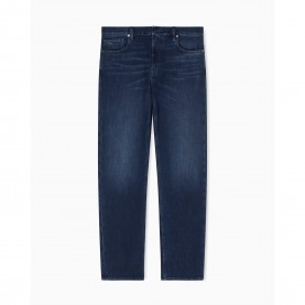 Дънки Emporio Armani Mens J76 Straight Fit Jeans - Mid Blue дънки,мъжки,дънки,emporio,armani,mens,j76,straight,fit,jeans,mid,blue